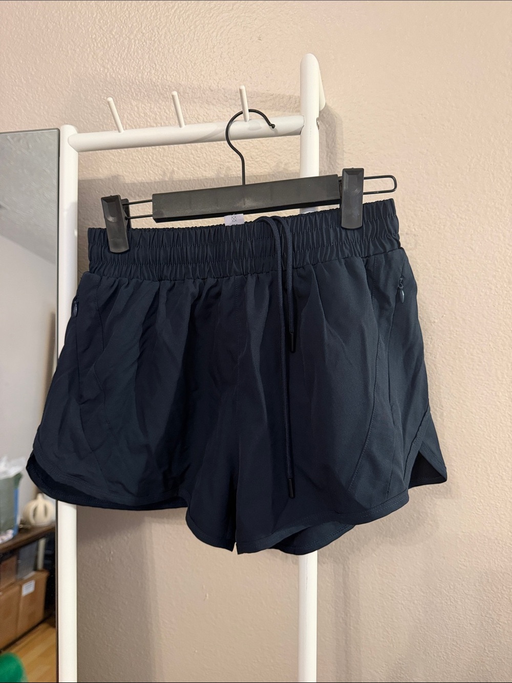 lululemon athletica Navy Blue Elastic-Waist Athletic Shorts